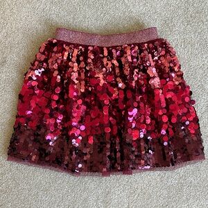 Next Sparkling Red and Pink Sequin Skirt